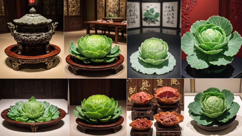 National Palace Museum, Chinese art, Jade Cabbage, Meat-shaped Stone, Ming Dynasty, calligraphy, Qing Dynasty furniture, ancient coins, emperors' robes