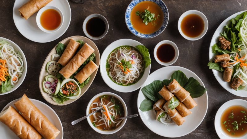 Vietnam cuisine, Pho, Banh Mi, Goi Cuon, Vietnamese desserts, culinary travel, street food, cooking classes