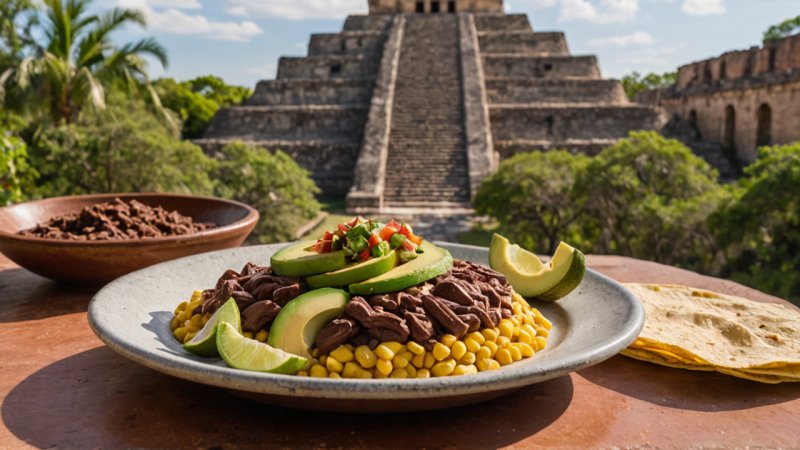 Aztecs, Mayans, culinary heritage, traditional ingredients, Mexican cuisine, food culture, gastronomy, chocolate, corn, spices