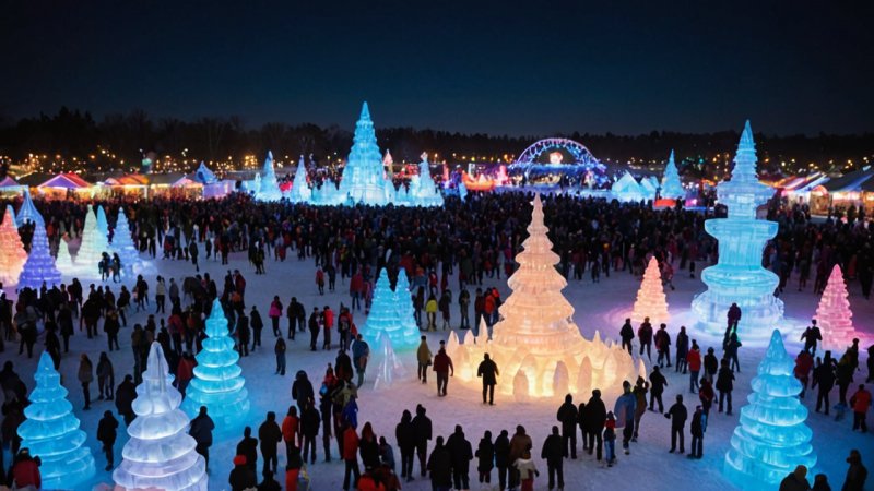 Festival of the Ice, winter festival, ice art, Canadian winter sports, local food, live entertainment, family fun