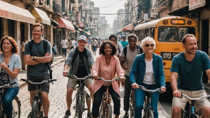 transportation tips, travel, meet locals, public transit, rideshare, bicycles, carpooling, local events