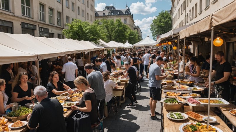 Berlin, culinary scene, street food, traditional German cuisine, international dishes, vegan options, food tours, food culture