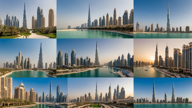 Dubai architecture, Burj Khalifa, Burj Al Arab, Al Fahidi Neighborhood, architectural photography, cultural heritage